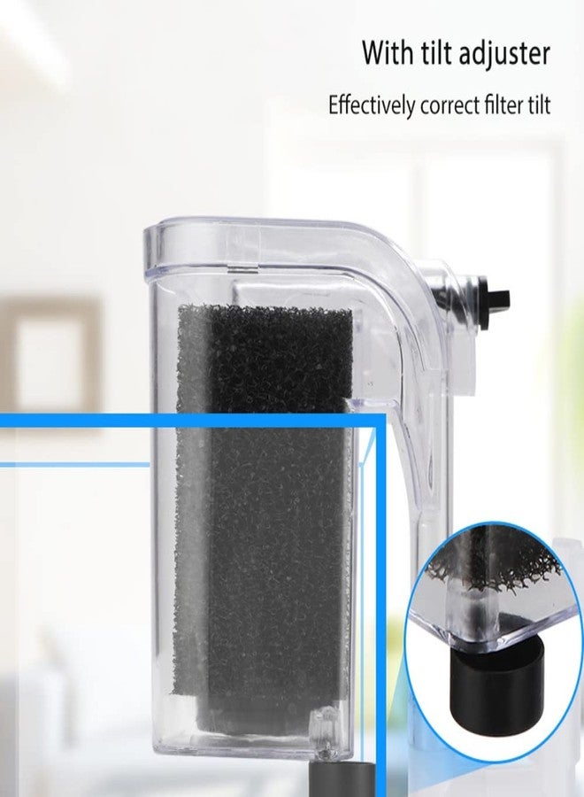 HIERYAN Fish Tank Small Filter Aquarium Hang on Filter Small Aquarium Filter，Small Submersible Hanging Fish Tank Filter for 1 to 8 Gallons Tank - Image 3